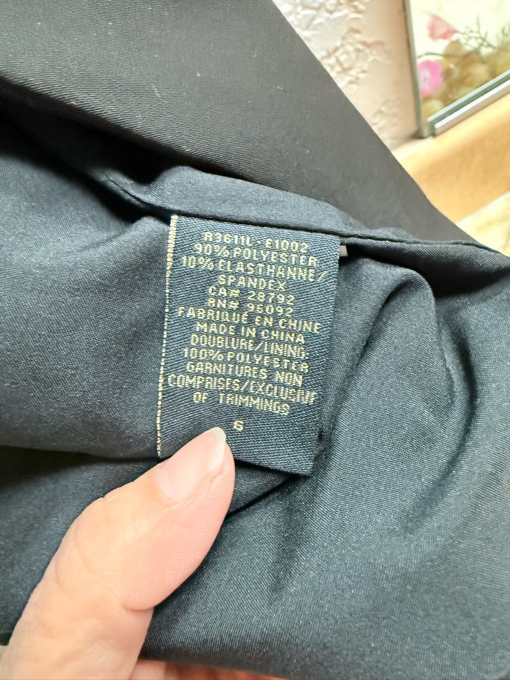 Renuar Black Open-Front Blazer with 3/4 Sleeves - Picture 4 of 4
